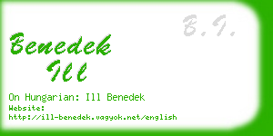 benedek ill business card